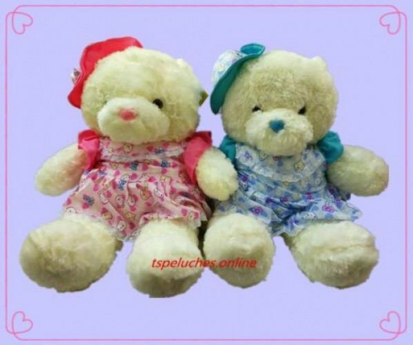 Oso con vestido 40cm sentado