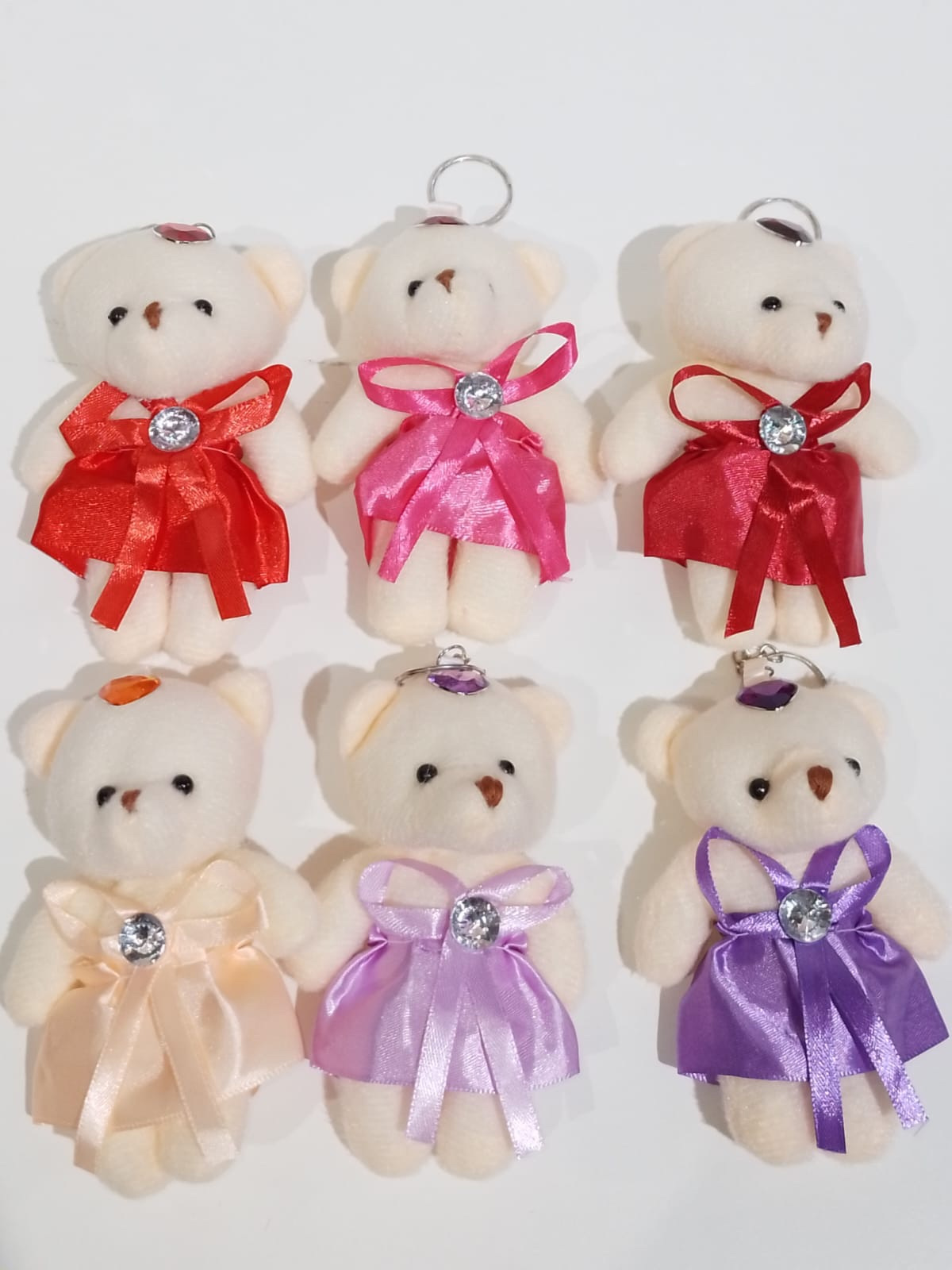 Llavero oso con vestido 6 colores
