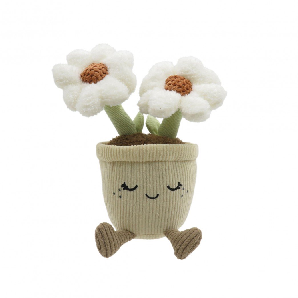 840703A-MACETA 9″ FLOR BLANCA