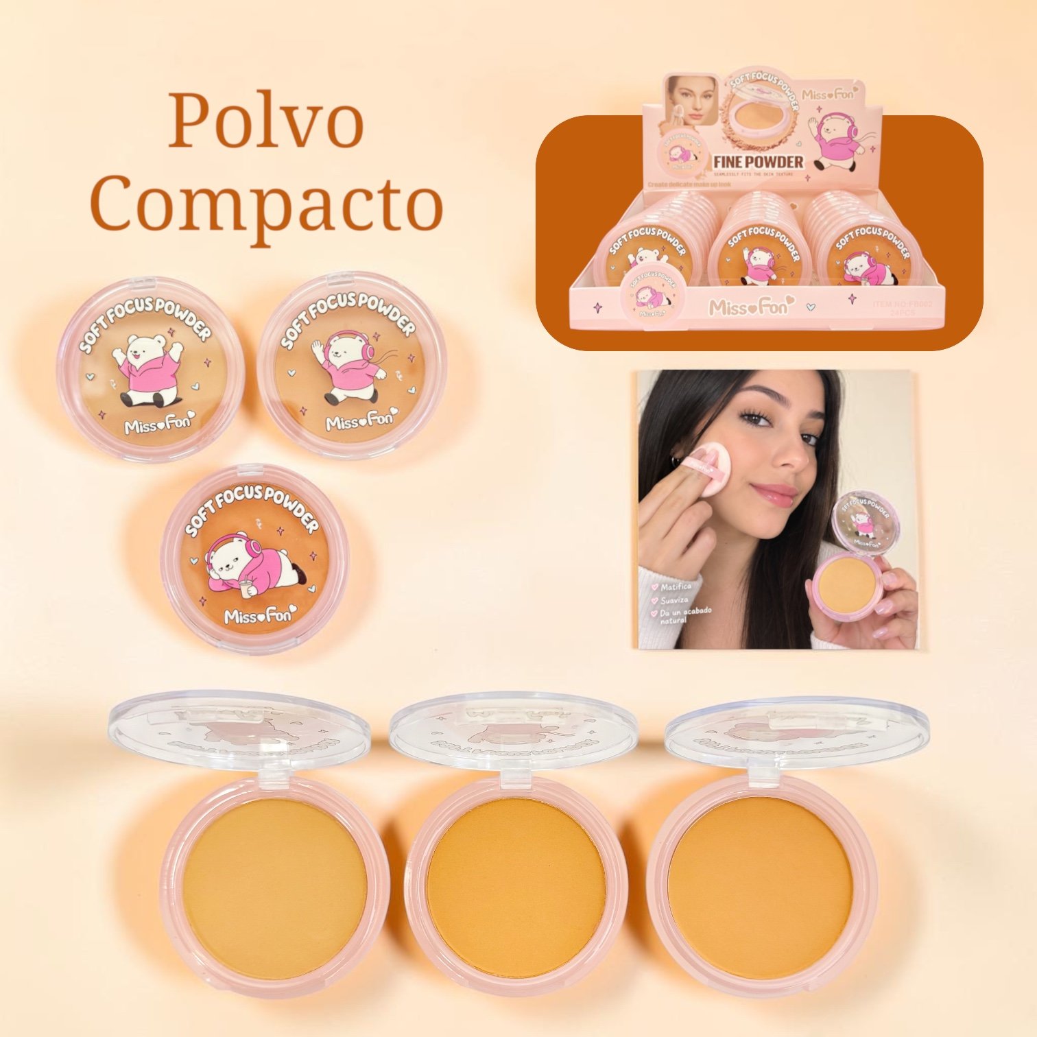 MISS FON POLVO COMPACTO FB002
