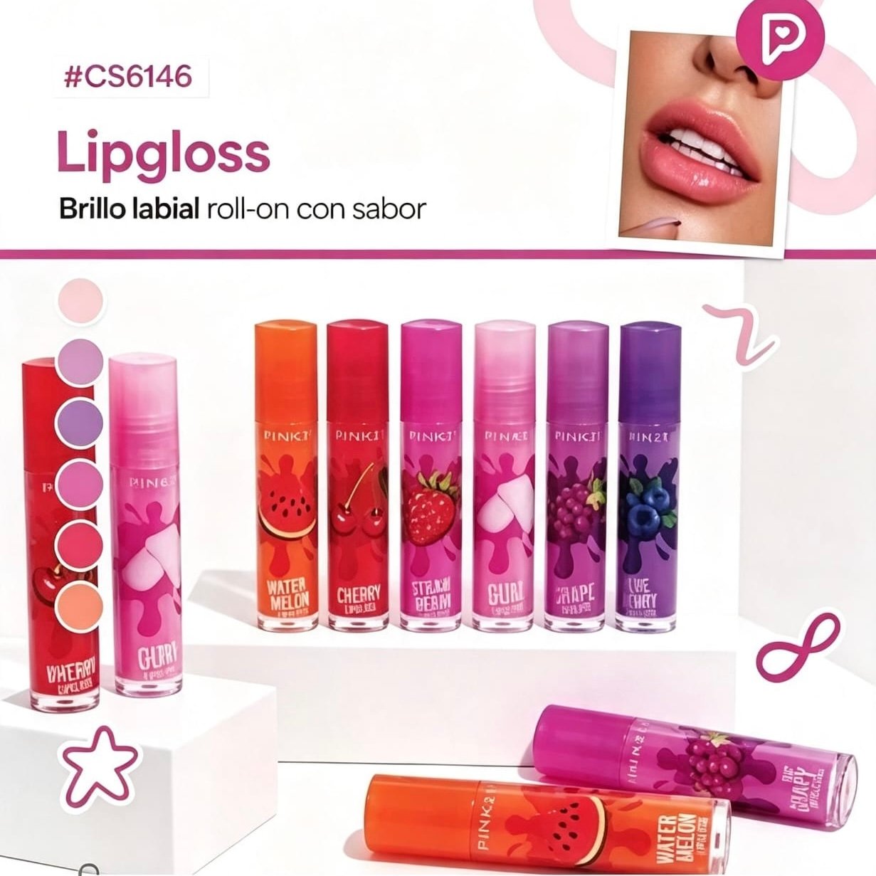 PINK 21 LIP GLOSS FRUTAL CS6146
