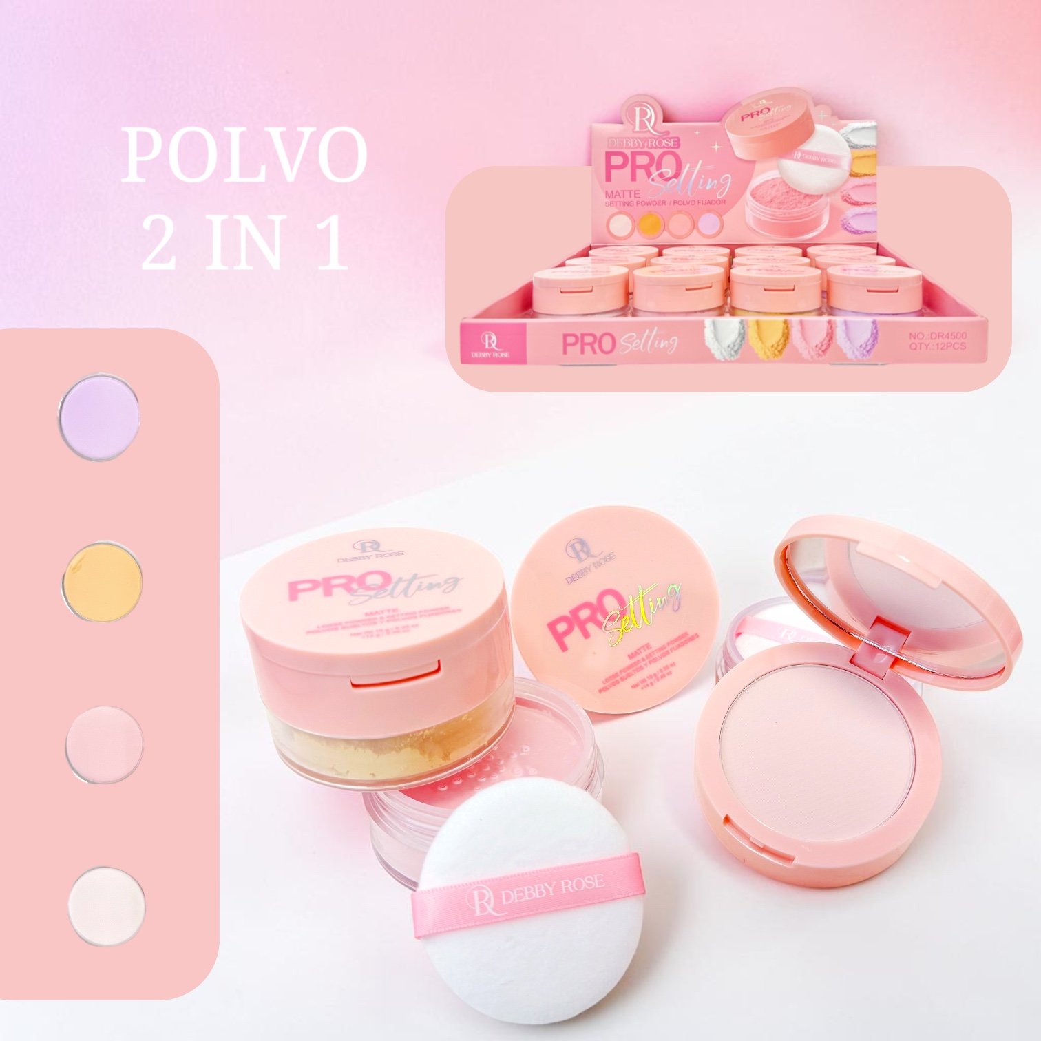 DEBBY ROSE POLVO FIJADOR 2EN1 DR4500