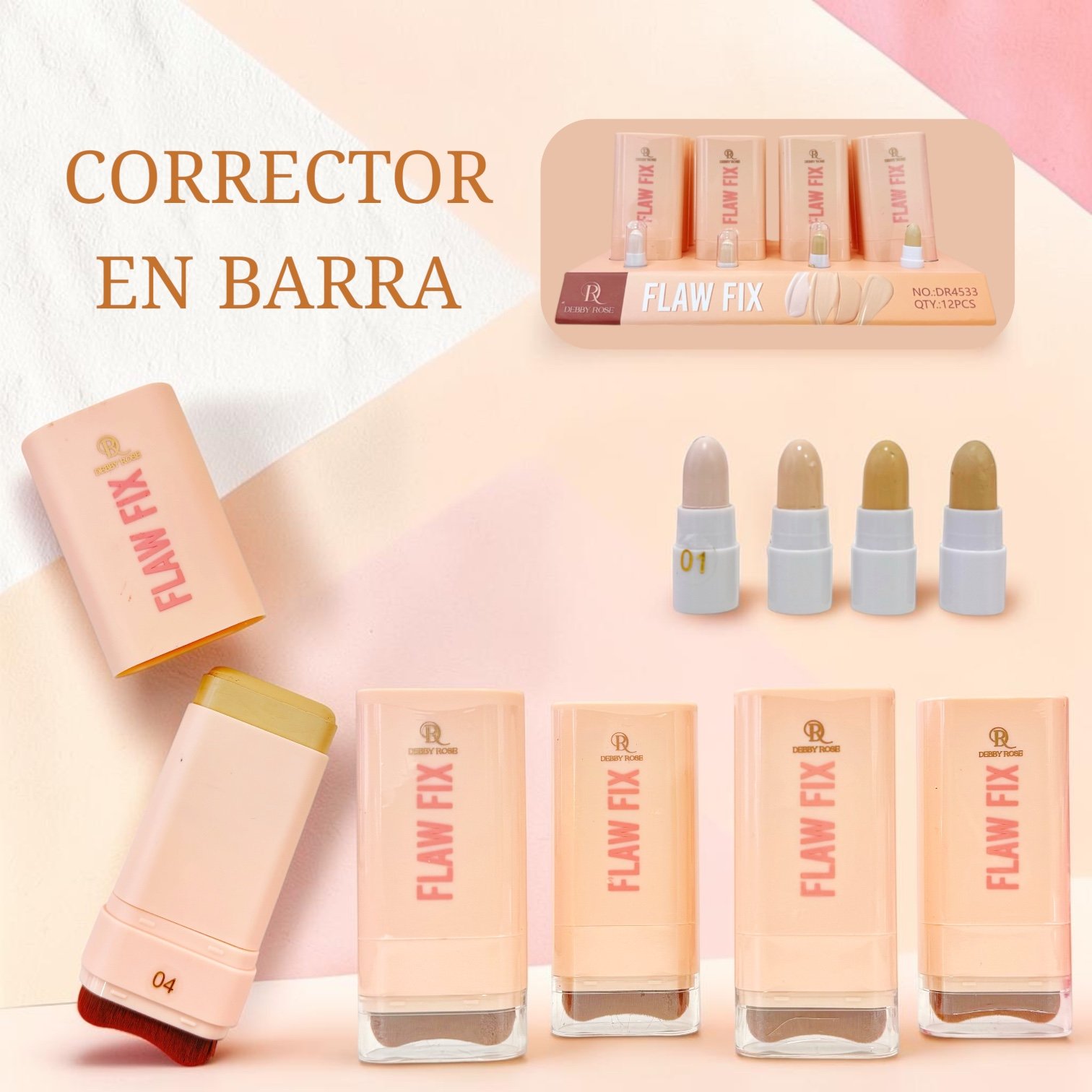 DEBBY ROSE CORRECTOR EN BARRA DR4533