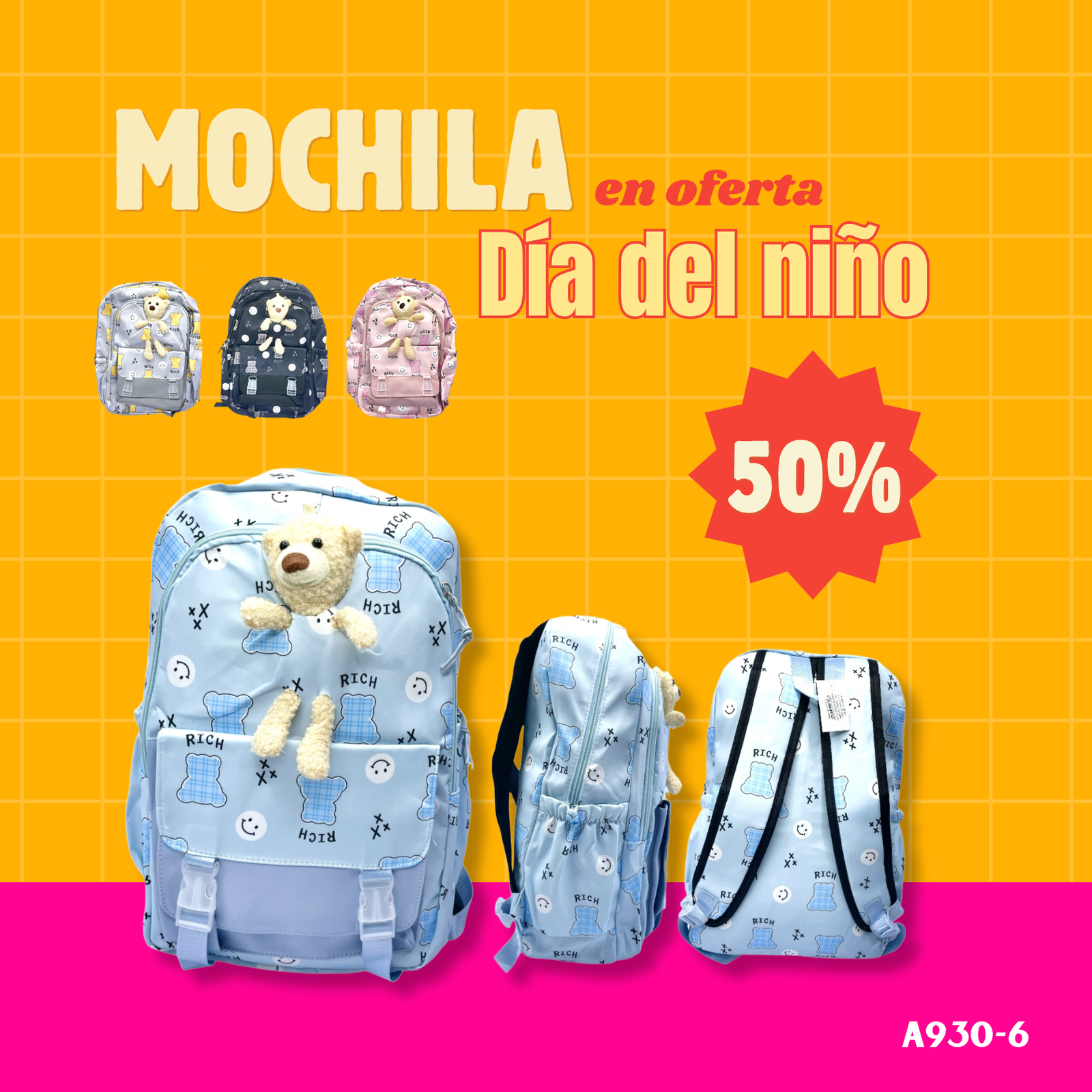 MOCHILA RICH OSO A930-6