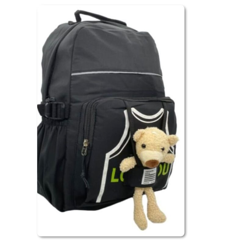 MOCHILA OSITO COD.1614 (SOLO NEGRO)