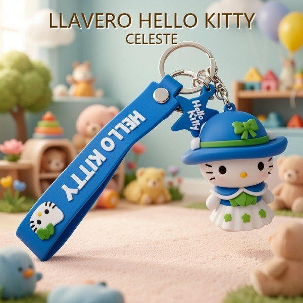 LLAVERO HELLO KITTY CELESTE