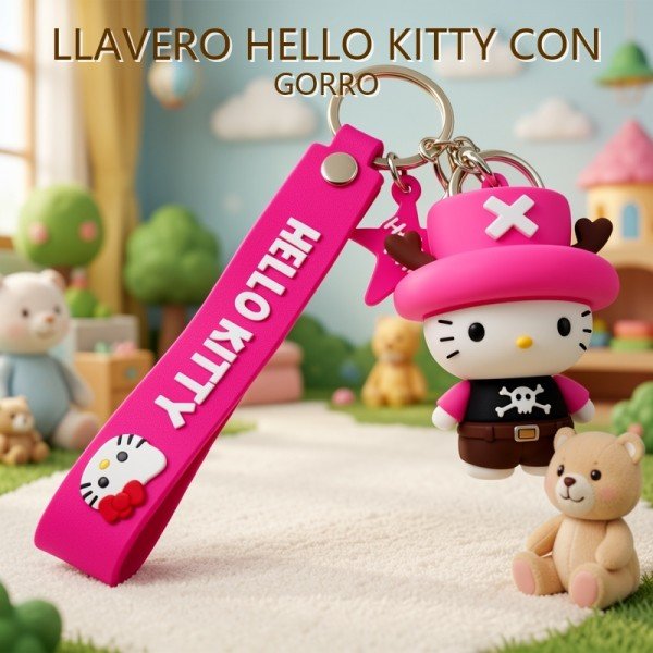 LLAVERO HELLO KITTY CON GORRO