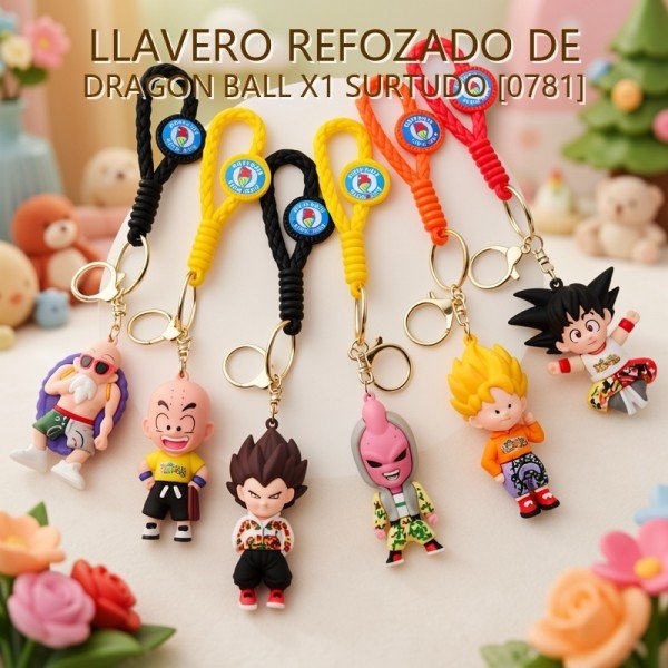 LLAVERO REFOZADO DE DRAGON BALL X1 SURTUDO [0781]