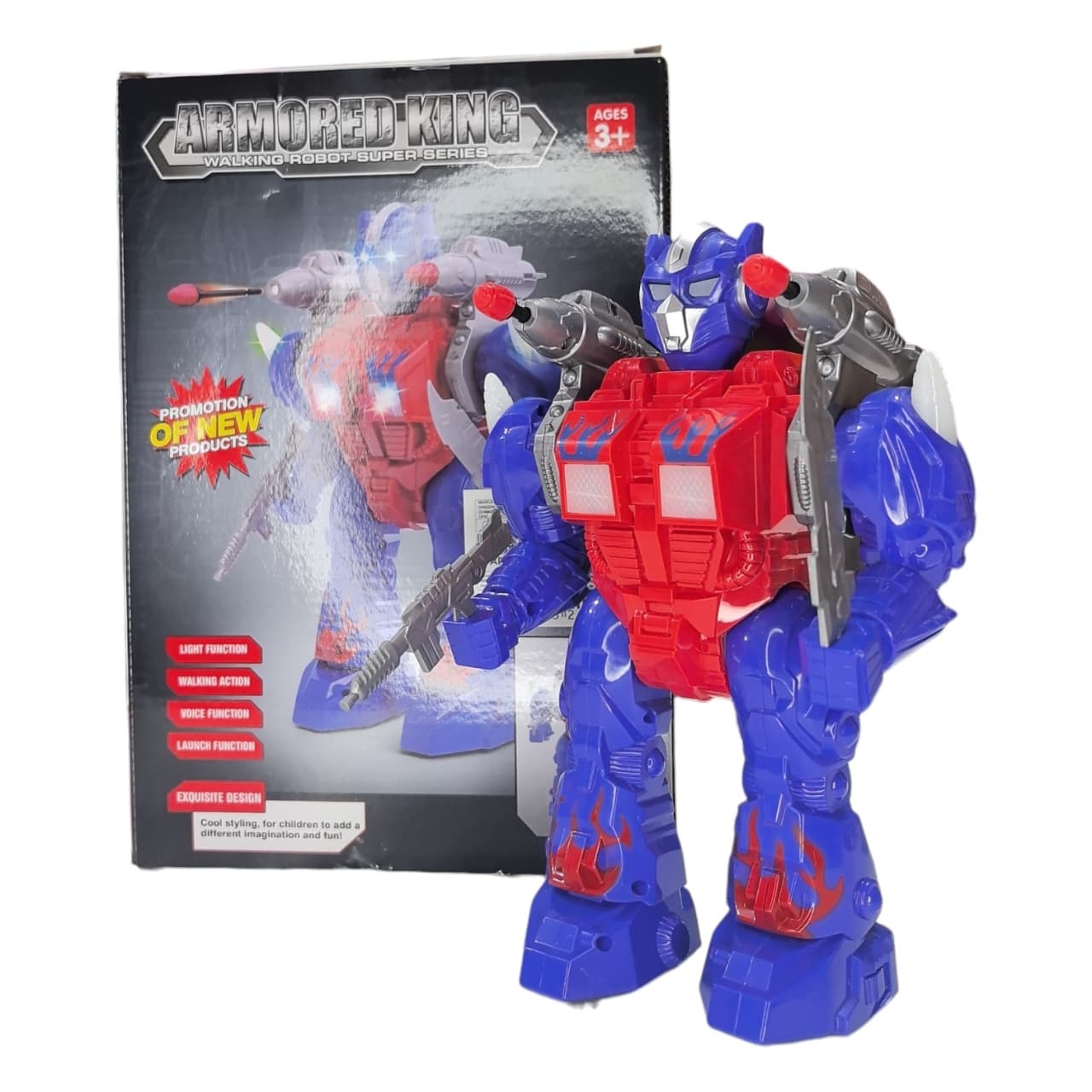 RL-10890 ROBOT LANZA DARDO, CAMINA LUZ Y SONIDO