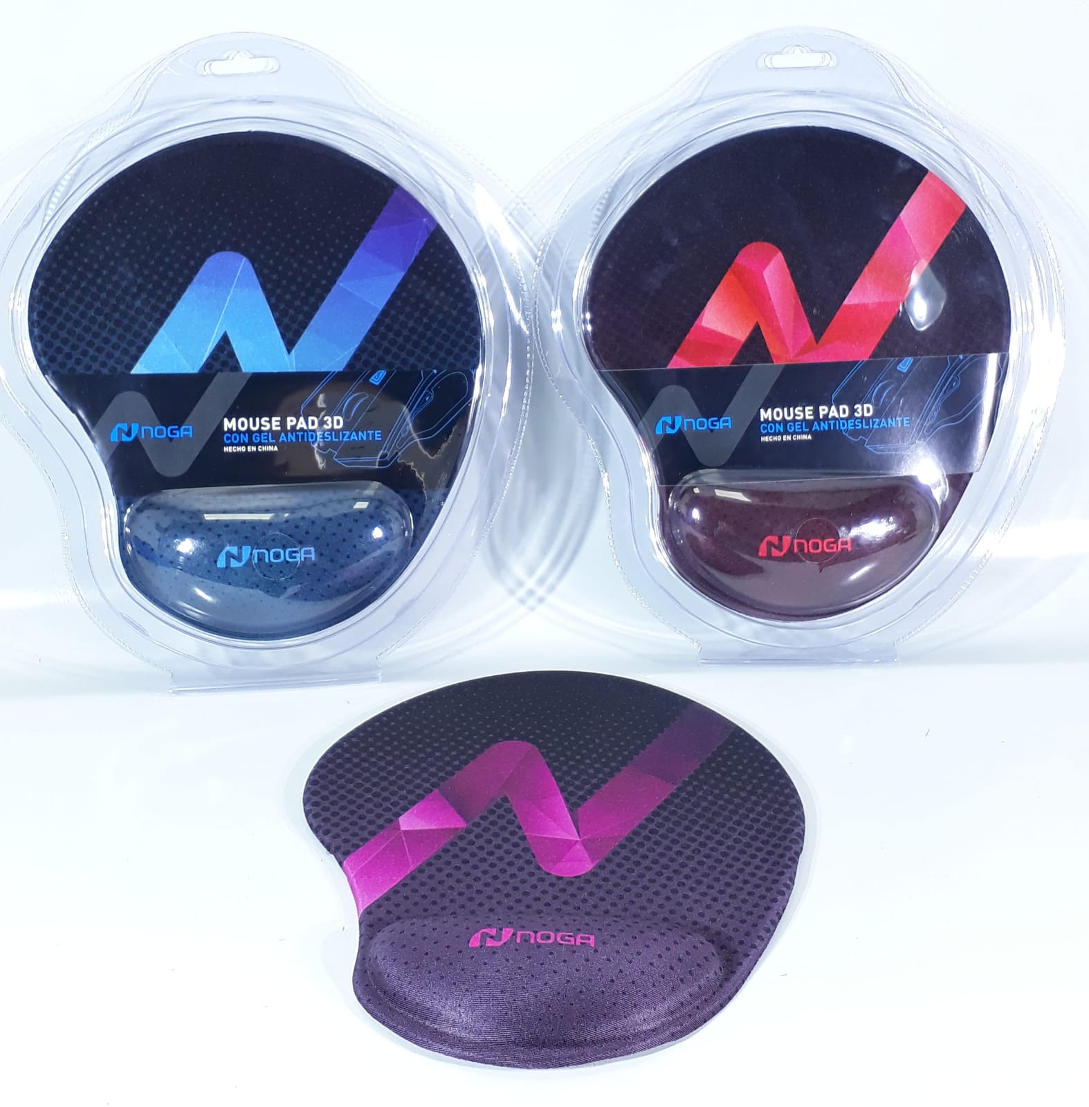 MOUSE PAD 3D NOGA C/GEL ANTIDESLIZANTE