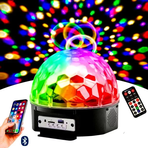 HT-6403 LAMPARA LED LUCES AUDIORIDMICO C/ PARLANTE