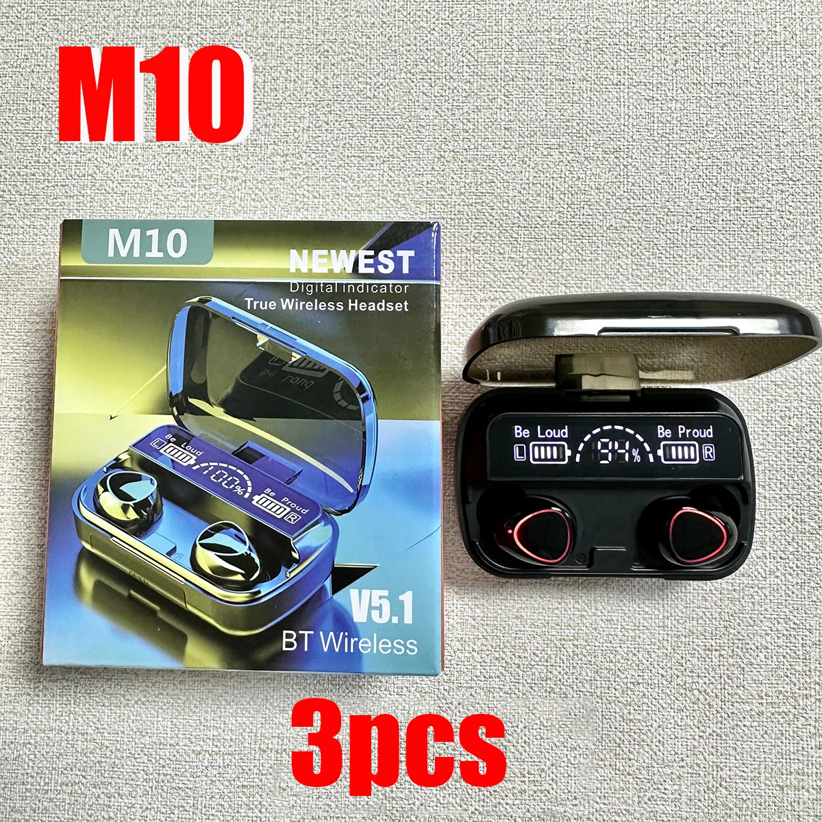 M10 AURICULAR M10 C/VISOR BLOETOOTH V 5.3