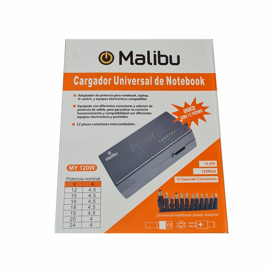 CARGADOR UNIVERSAL MALIBU 12 FICHAS MY-120