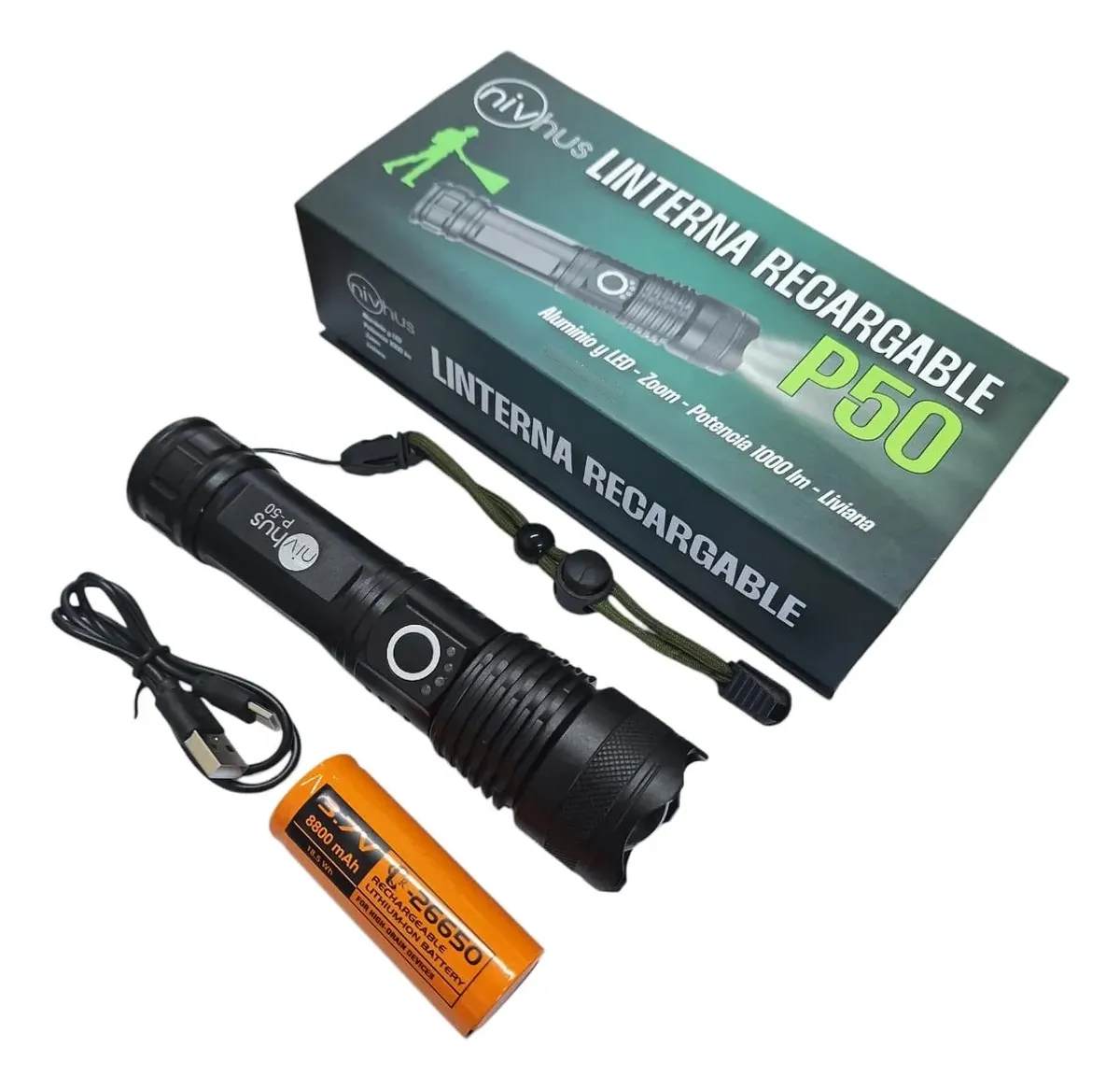 P-50 LINTERNA RECARGABLE P50 NIVHUS