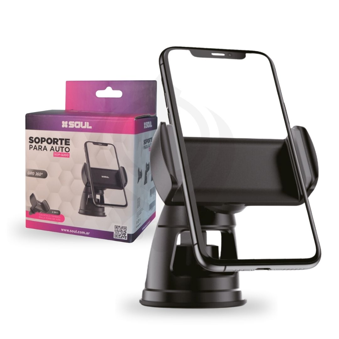 SOP-Q200 SOPORTE SOUL PARA AUTO 2EN1