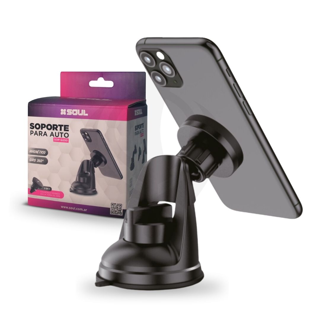 SOP-Q250 SOPORTE MAGNETICO SOUL PARA AUTO 2EN1