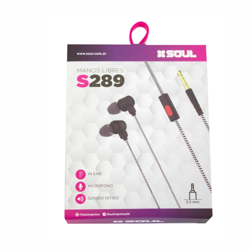 MLS-S289 AURICULAR SOUL MANOS LIBRES 3.5MM