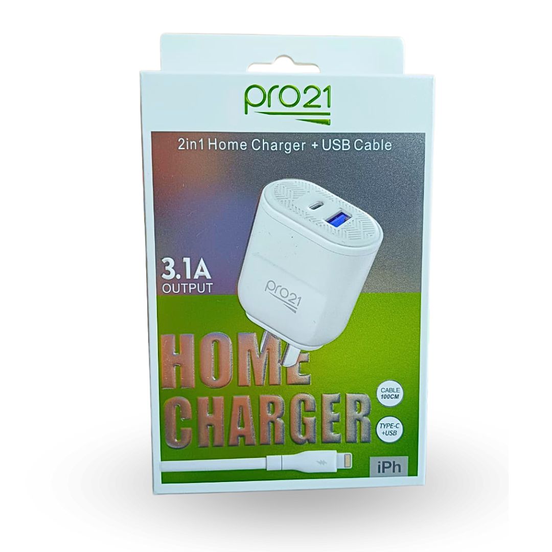 P-31 CARGADOR 3.1A PRO21 USB+C CABLE IPHONE