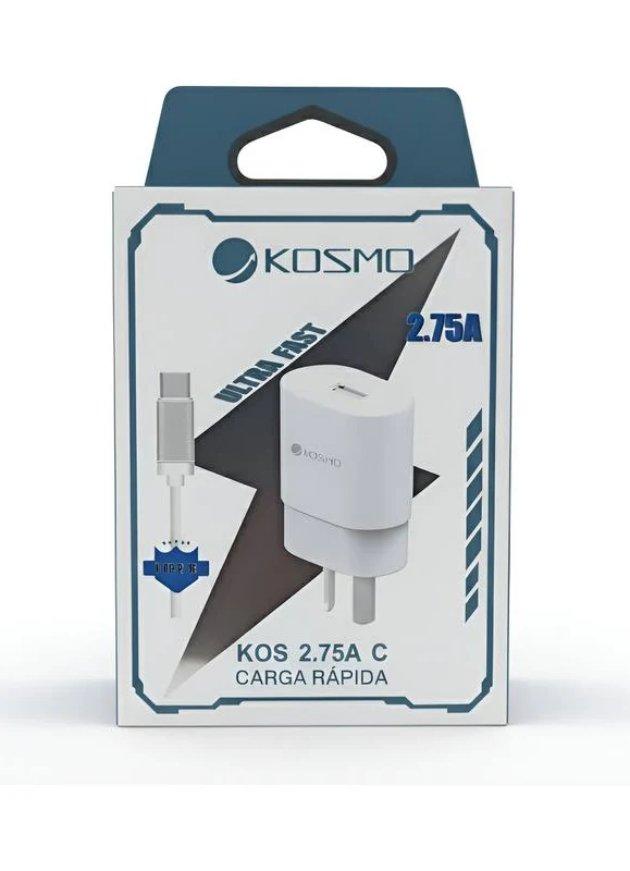 CARGADOR KOSMO 2.75A USB A TIPO C