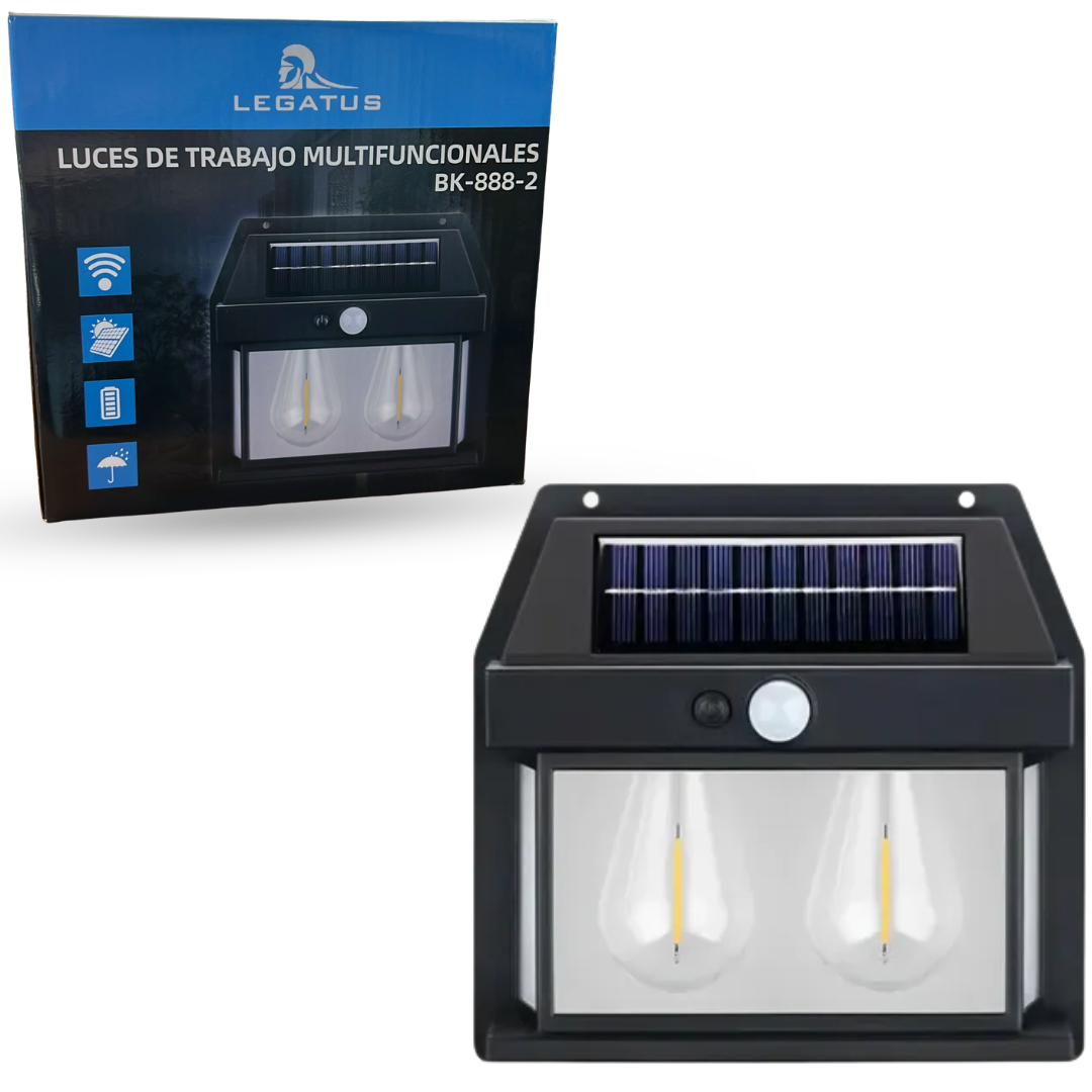 BK-888-2 FAROLA DE PARED SOLAR C/SENSOR LEGATUS