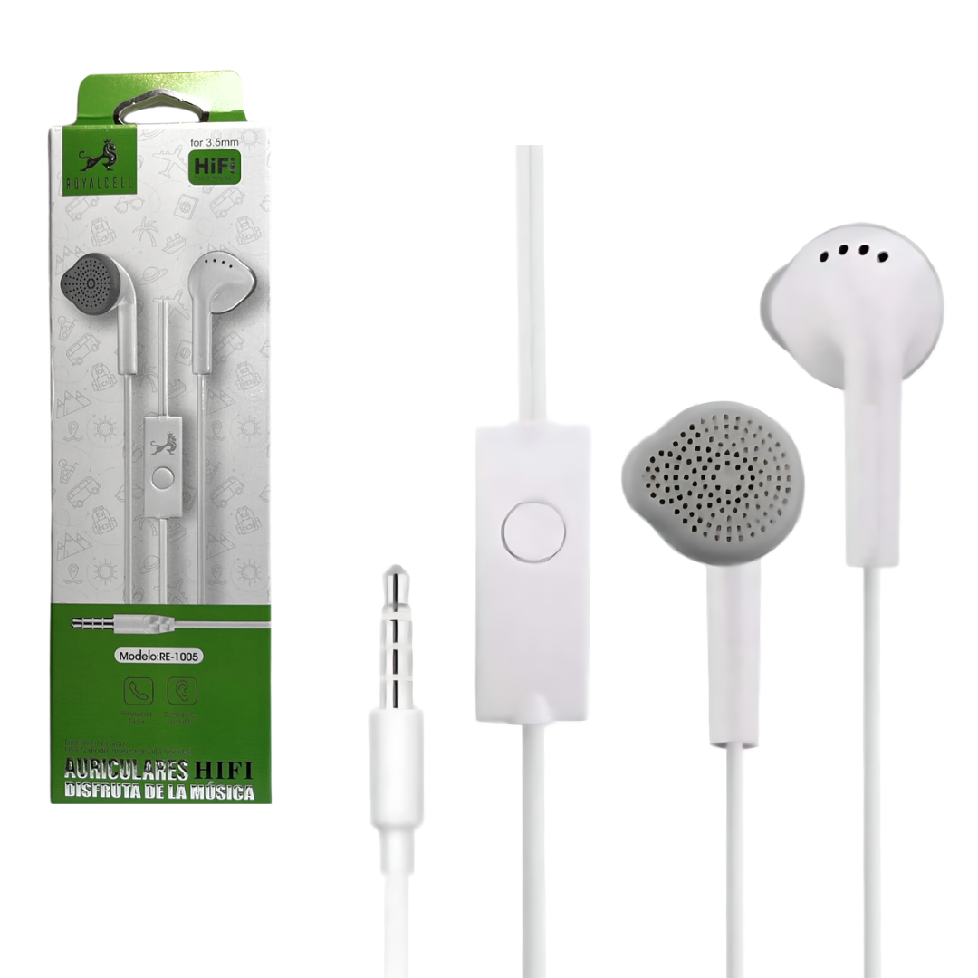 RE-1005 AURICULAR ROYALCELL HIFI C/CABLE 3.5MM