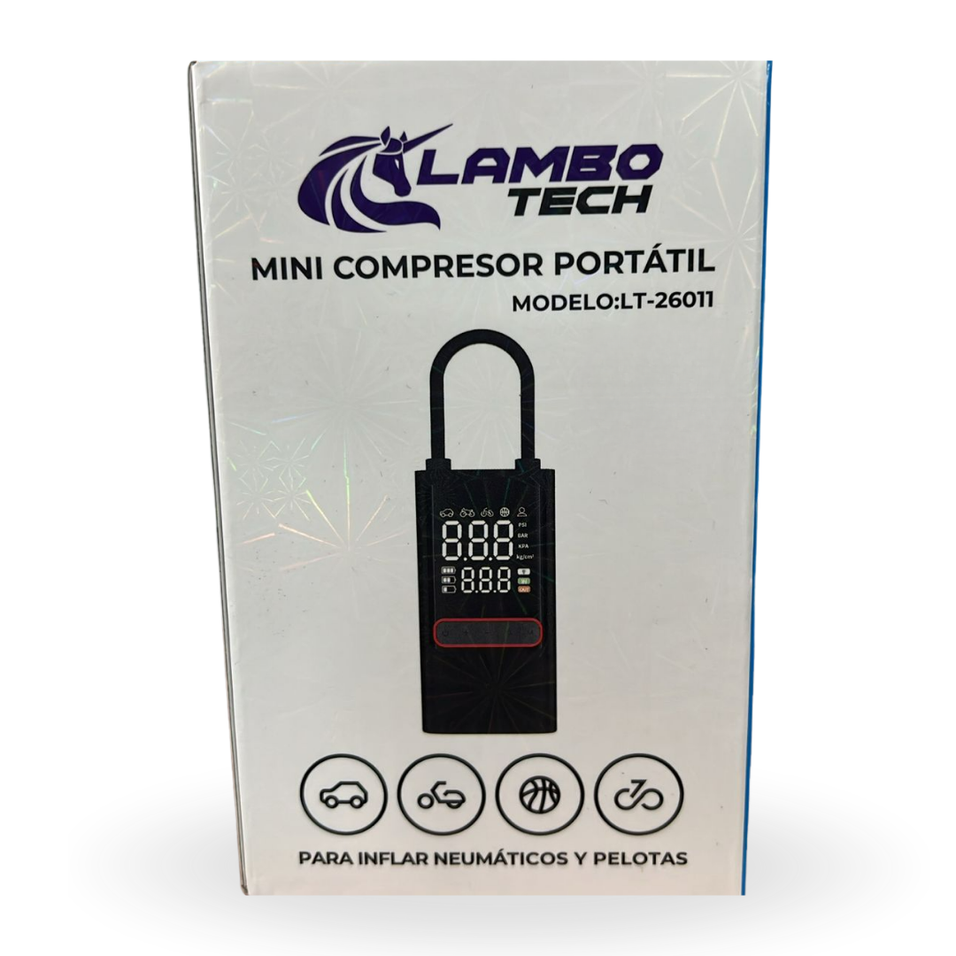 LT-26011 MINI COMPRESOR INFLADOR LAMBO TECH