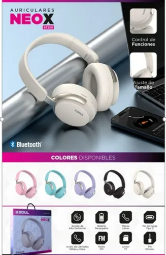 AUR-BT250 AURICULAR VINCHA SOUL BLUETOOTH COLOR