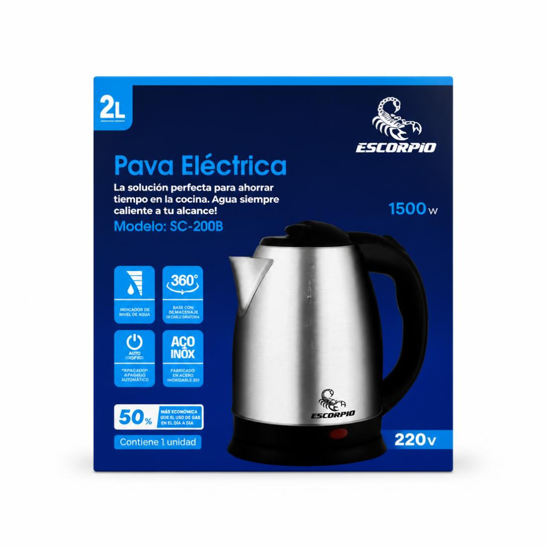 SC-200B PAVA ELECTRICA 2L 1500W ESCORPIO