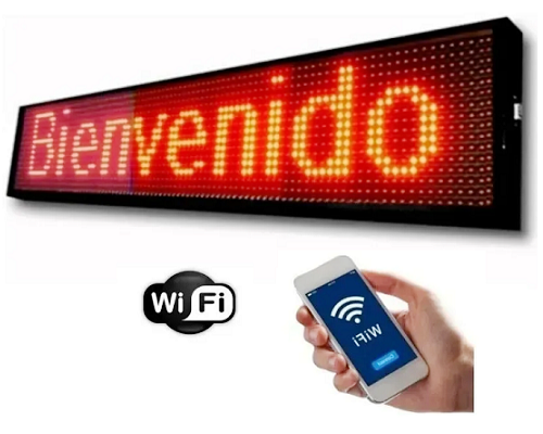 OR-CL2602 CARTEL LED ROJO PROGRAMABLE WIFI 20X100C
