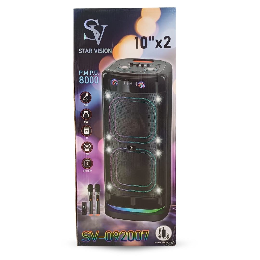 SV-09200 PARLANTES TORRE2X10 BLUETOOTH 2MICRO INAL