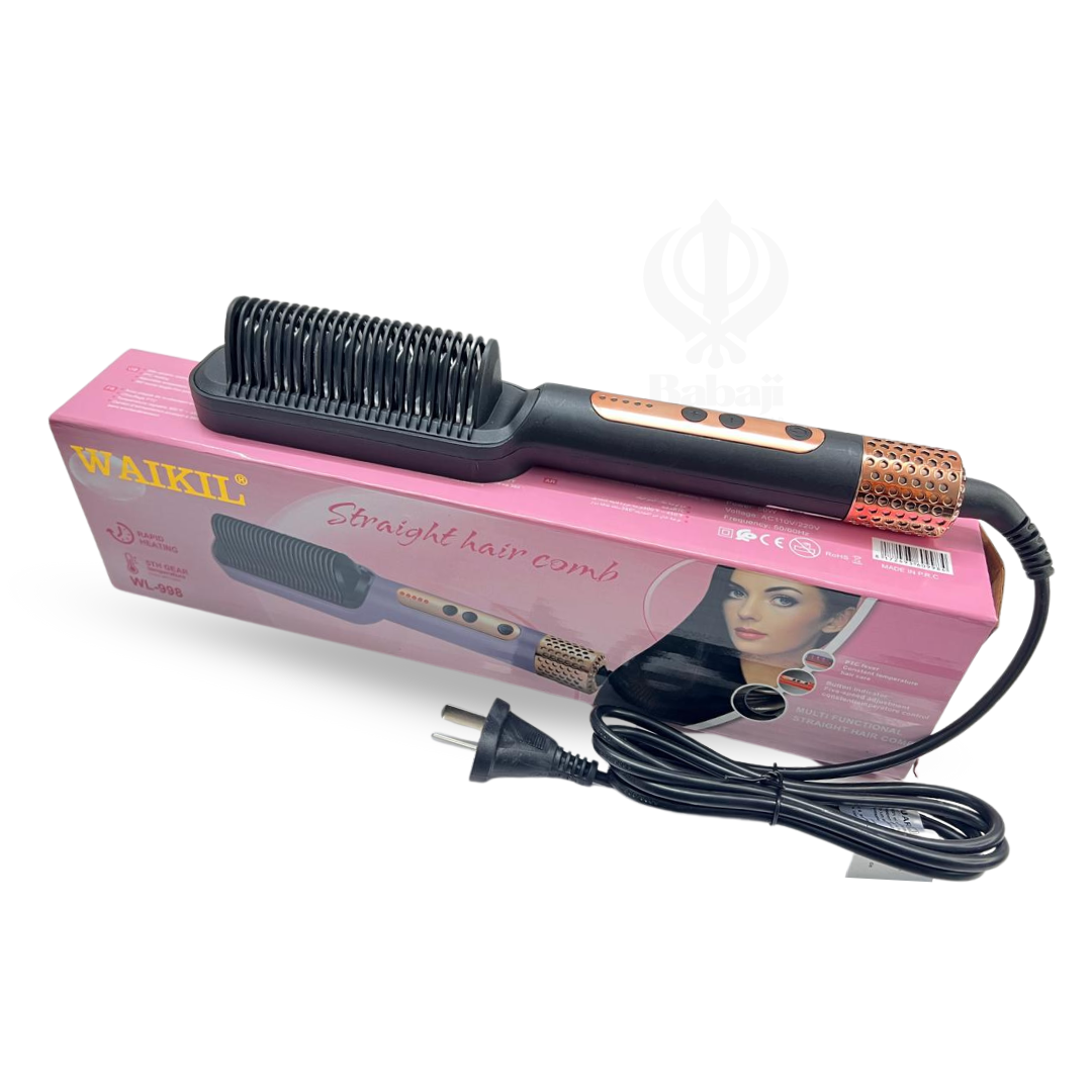 WL-998 CEPILLO ALISADOR DE PELO WAIKIL 40W BABAJI