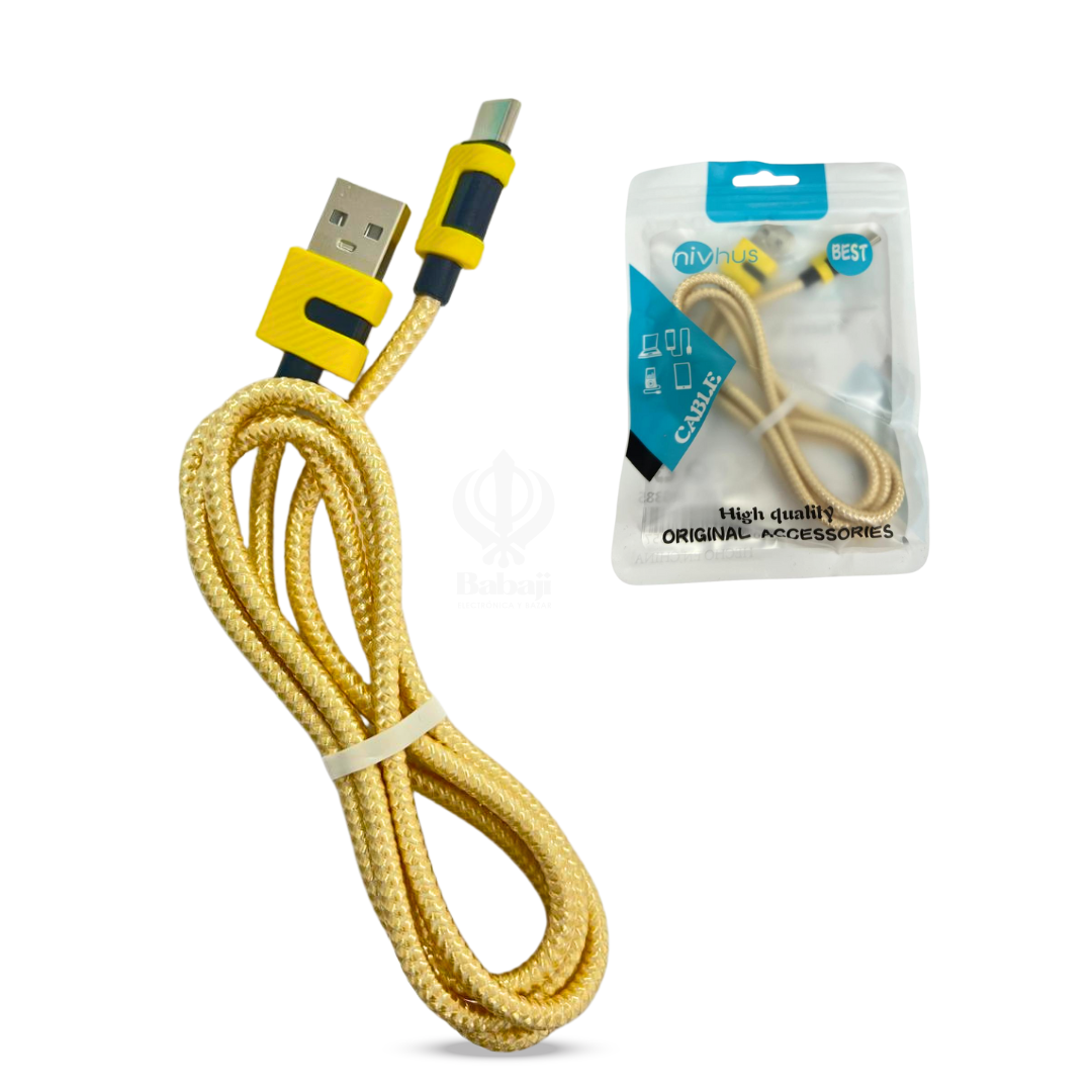 MG385 CABLE NIVHUS USB A TIPO C MALLADO