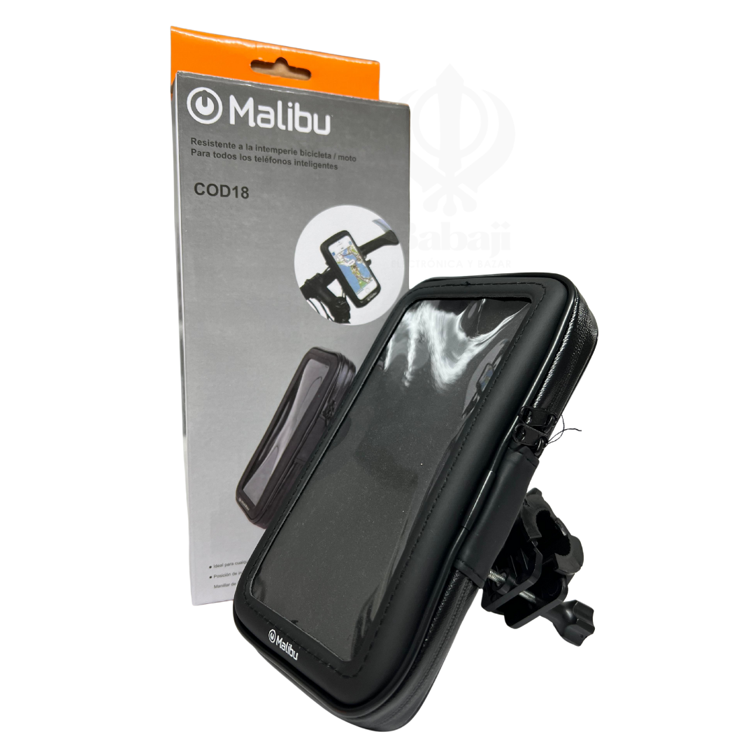 COD18 SOPORTE MANUBRIO MOTO/BICI C/ESTUCHE MALIBU