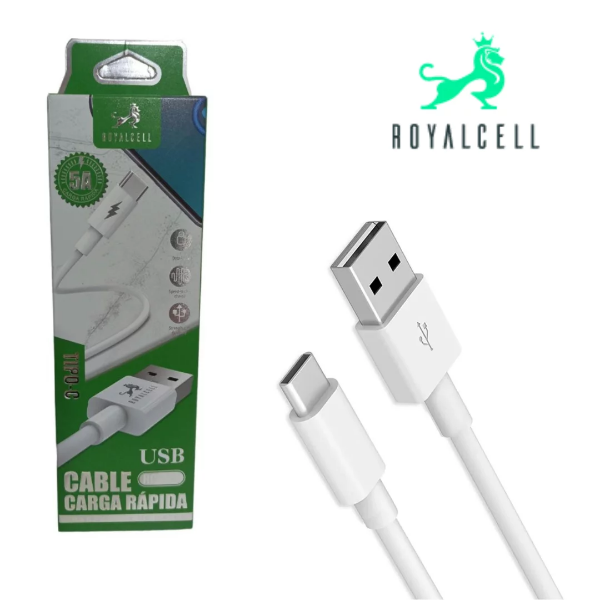RC-Y00 CABLE ROYALCELL 5A USB A TIPO C