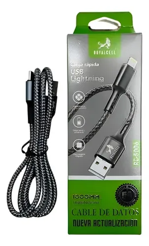 RC-5006 CABLE USB-IPH CARGA RAPIDA MALLADO 1M