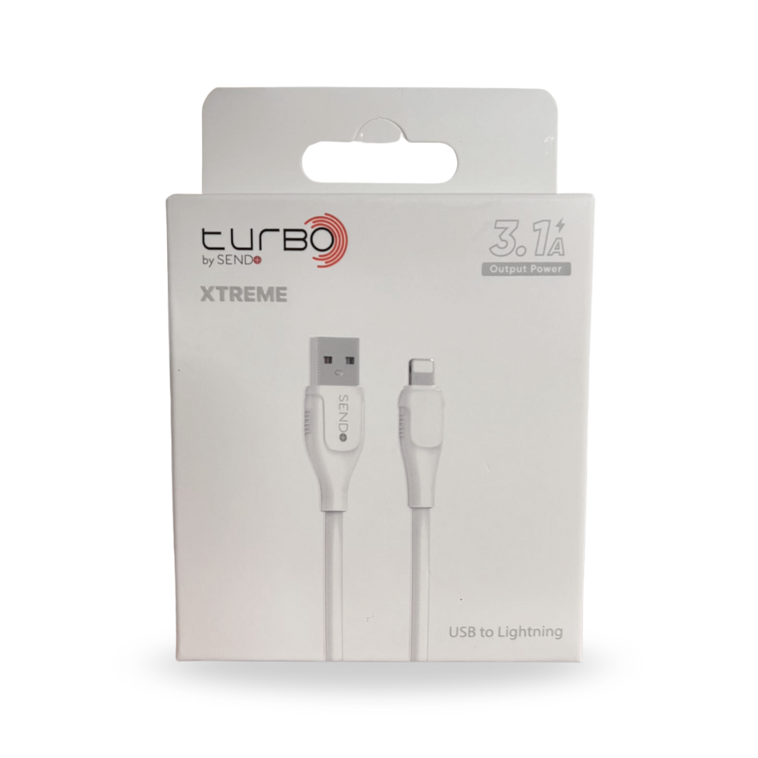 QD40I CABLE SEND+ 3.1A USB A LIGHTNING 1MT TURBO