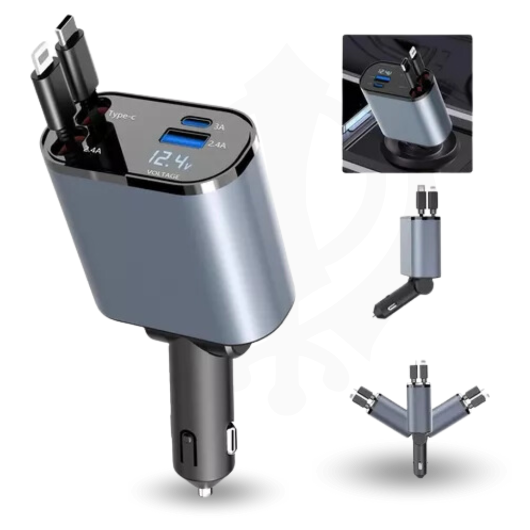 NV-913 CARGADOR P/AUTO 4EN1 66W C/PROYETAR LUCES