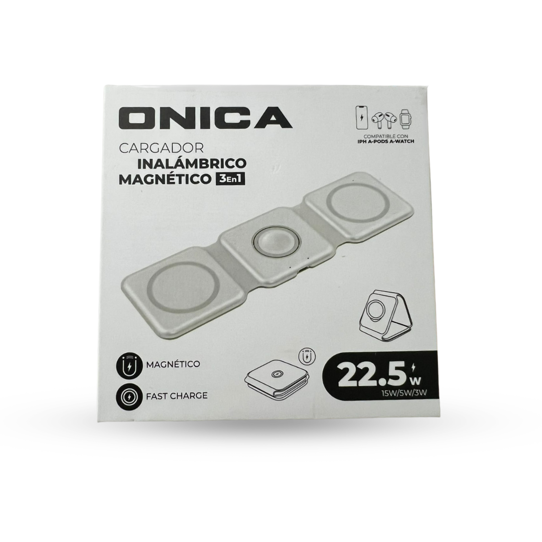 BN0402 CARGADOR INALAMBRICO 3 EN 1 USB