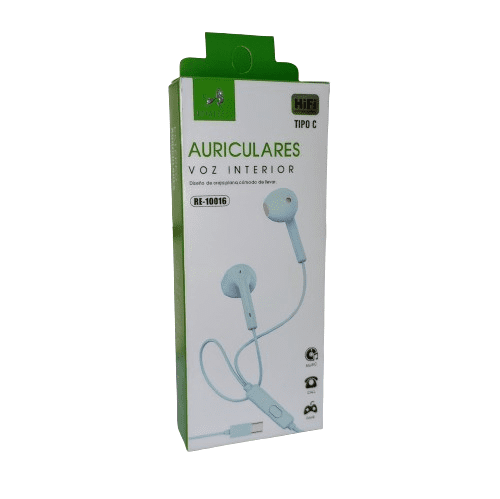 RE-10016 AURICULARES VOZ INTERIOR TIPO C HIFI