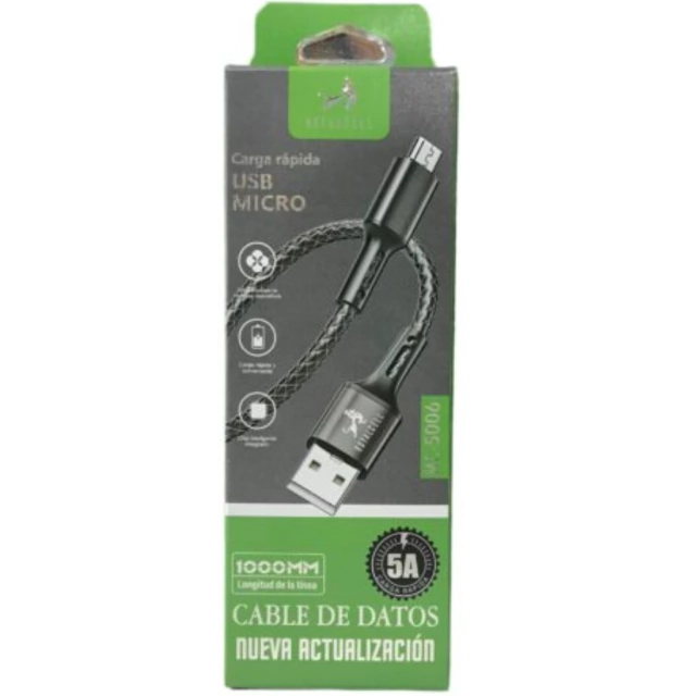 RC-5006 CABLE USB-MICRO CARGA RAPIDA MALLADO 1M