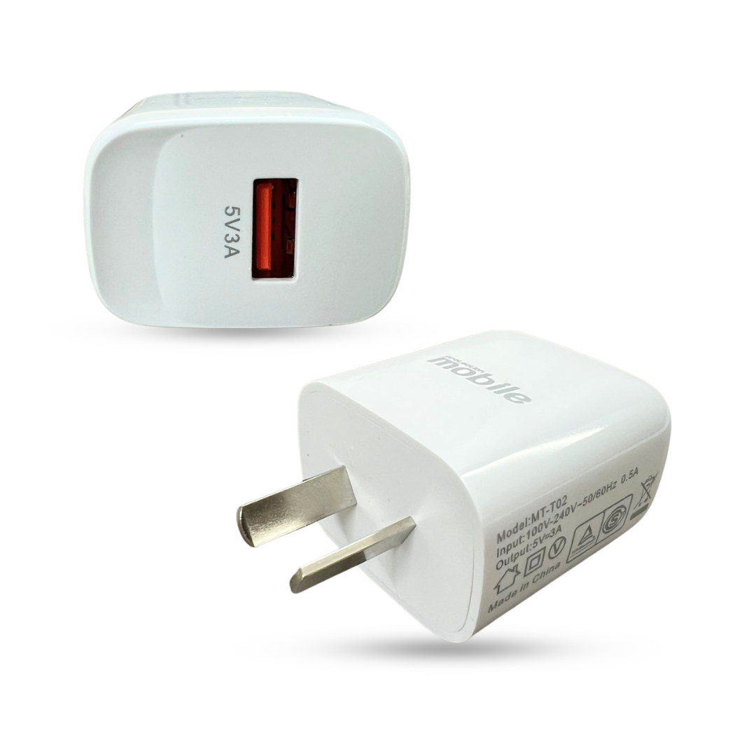 MT-T02 CABEZAL CARGA RAPIDA 3A USB MOBILE