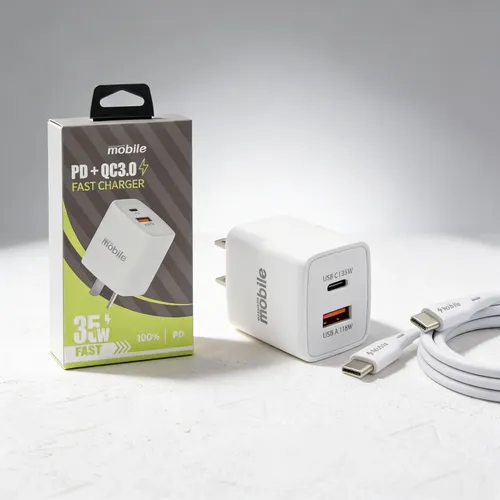 M-TP02 CARGADOR MOBILE 35W USB+C C/CABLE TC