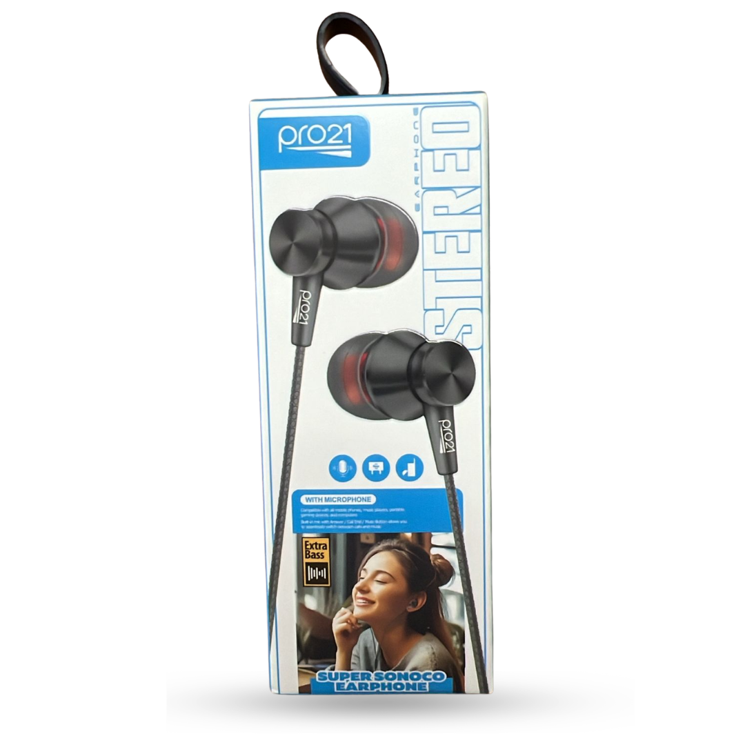 AURICULAR PRO21 C/CABLE 3.5MM SUPER SONOCO