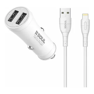 CA-DUSB10WL CARGADOR P/ AUTO 2USB A IPH 2.4 10W