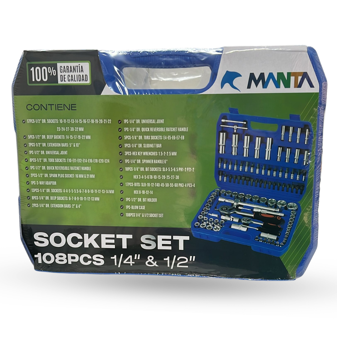 PAR-213 SET DE TUBOS 108PCS P/MOTO AUTO CAMIONETA