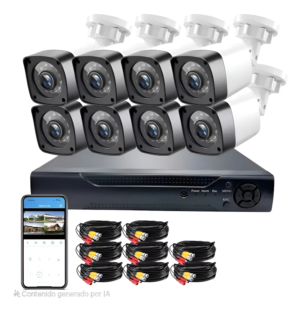 DISCO DURO 1TB KIT 8 CAMARAS DE SEGURIDAD NIVHUS