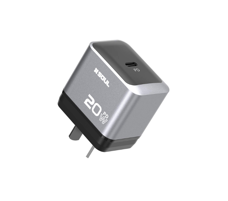 CVJ-PD20WGR CARGADOR SOUL SILVER 20W s/CABLE