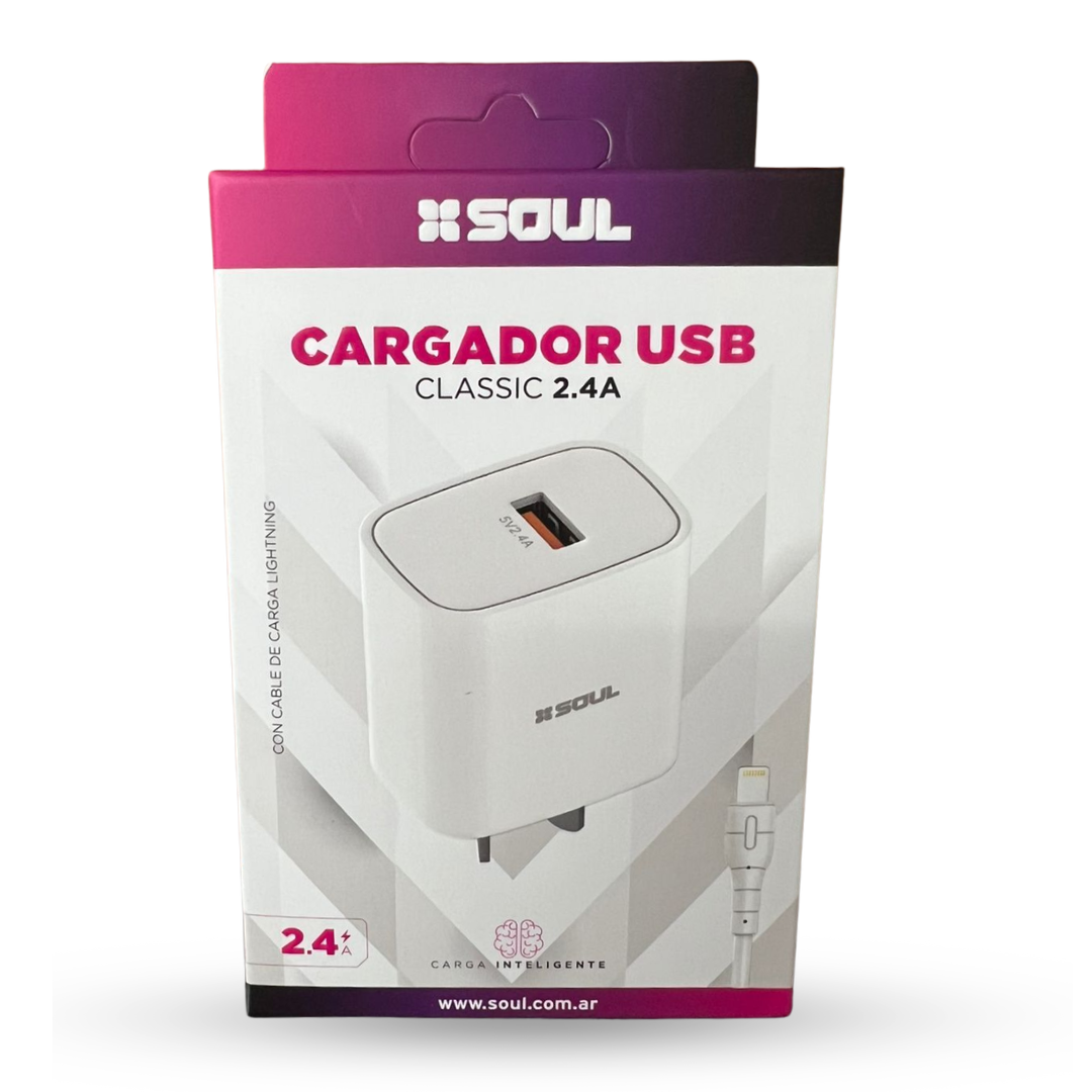 CVJ-XUSB1L CARGADOR SOUL 2.4A USB-IPH