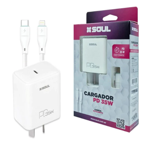 CVQ-X2PD35L CARGADOR SOUL 35W C A IPH 1MT
