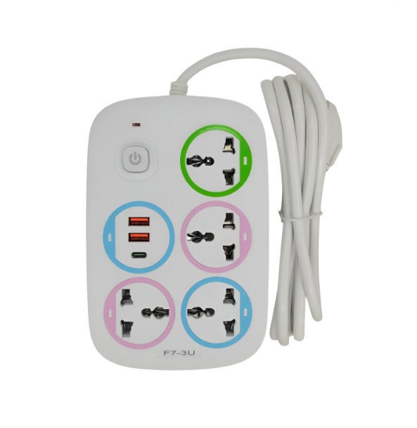 F7-3U ZAPATILLA ALARGUE 4 ENCHUFES+2 USB+1 C